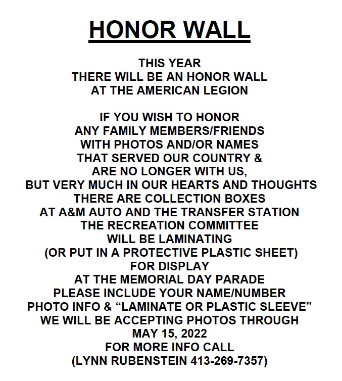Honor Wall Statement