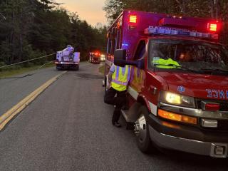 Ambulance 26 at a vehicle accident