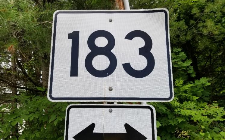 Route 183 sign